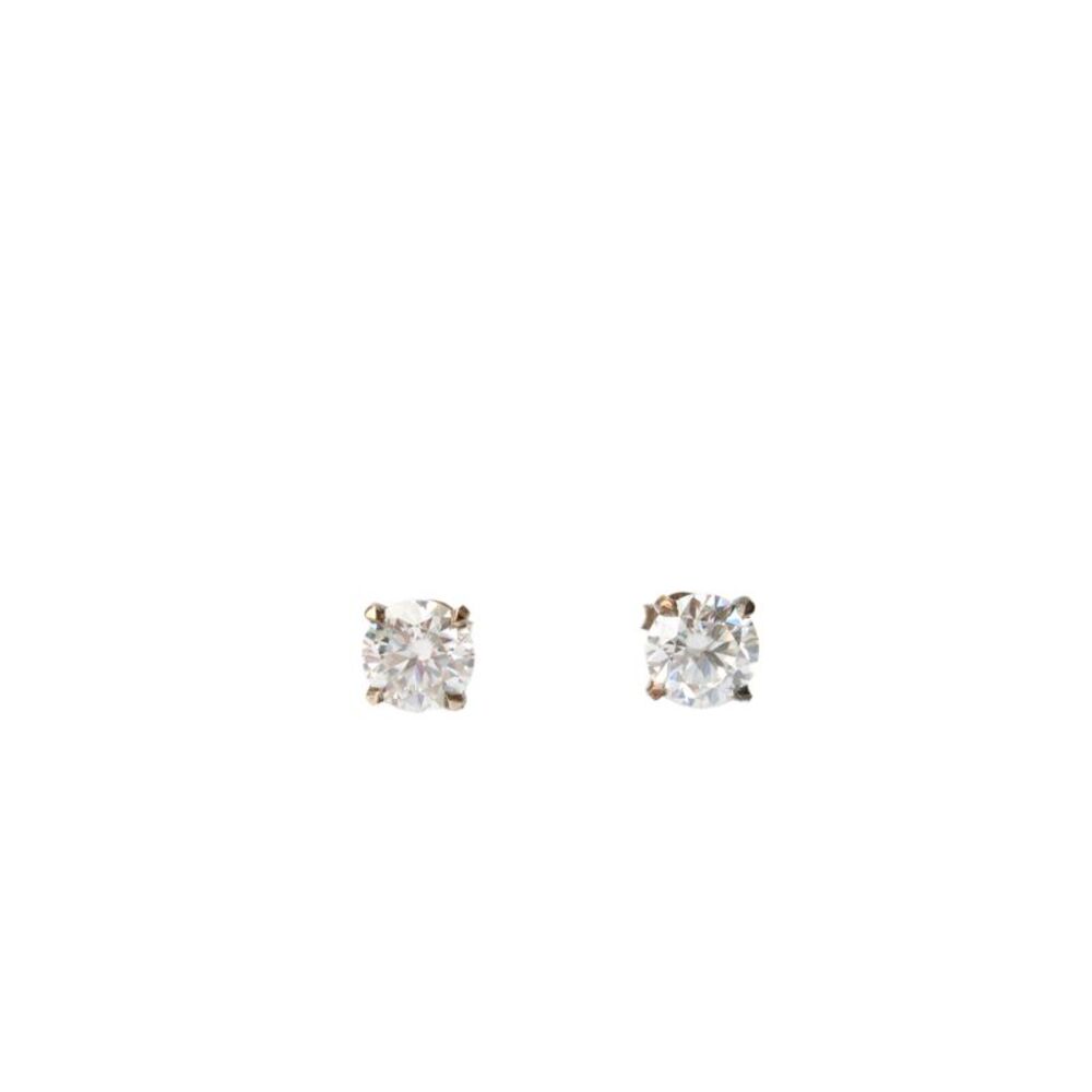 Designer Womens 925 Silver 8.5mm Moissanite Stud Earrings 2.5g